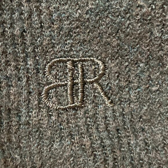 Banana Republic Waffle 1/4 Zip Pullover Sweater Green Mens Large - Picture 3 of 16